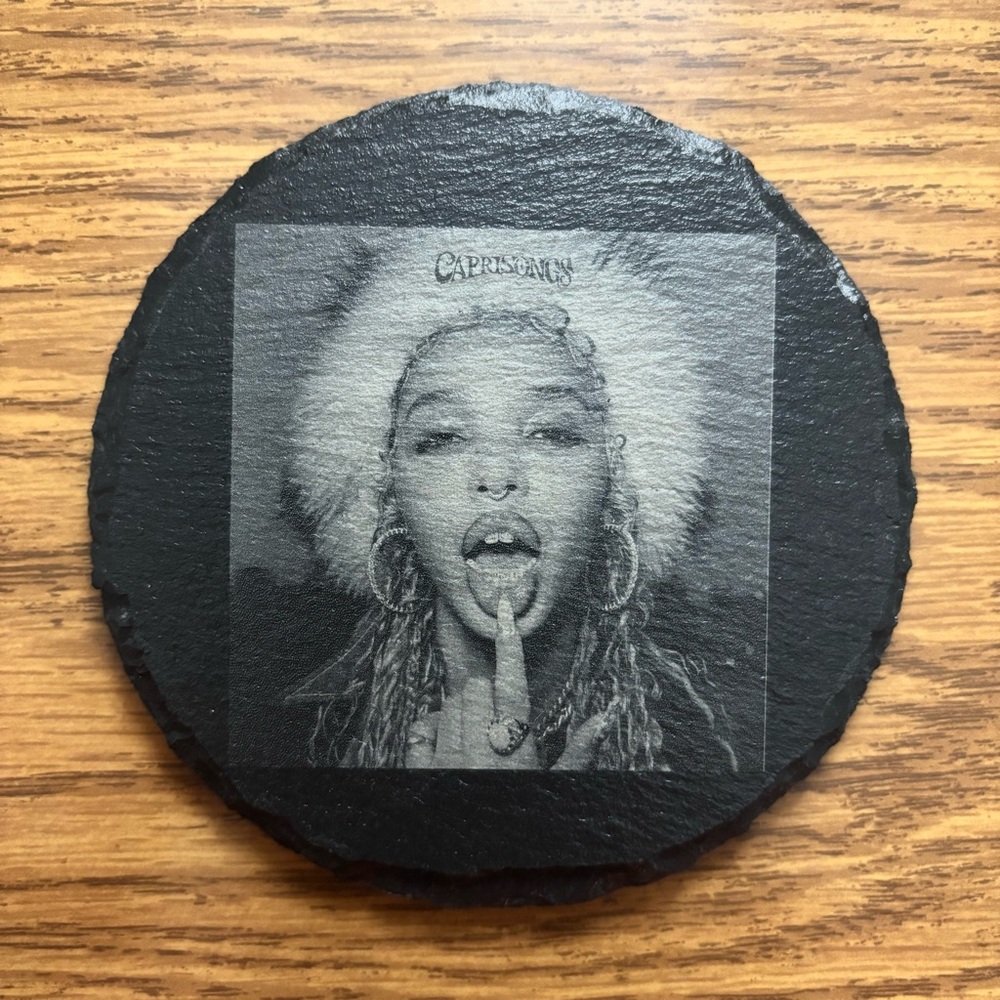 FKA Twigs Caprisongs Album Cover Laser Engraved Slate Coaster